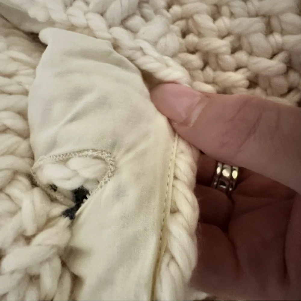 West Elm cable knit